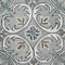 Homeroots 6 ft. Round Gray & White Filigree Area Rug 396201 - alternate 6